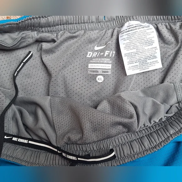 Nike Dri-Fit Men's Teal Blue Running Shorts Size XL - Picture 3 of 4